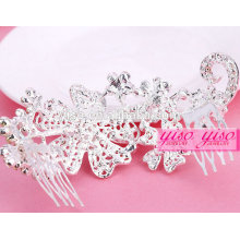 Fábrica directy que hace la mini corona cristalina de la tiara del rhinestone de la venta caliente